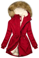 Winter Parkajacke Rot/Beige