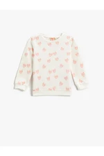 Koton Baby Girl Ecru Patterned Sweatshirt