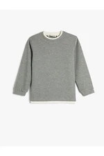 Koton Basic Sweatshirt Crew Neck Long Sleeve Soft Textured Ribbed