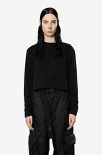 Mikina Rains Fleece W Sweatshirt 18090.BLACK-BLACK, dámska, čierna farba, jednofarebná