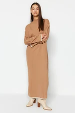 Trendyol Beige, Comfortable Cut, Long Knitwear Dress