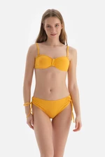 Dagi Yellow Strapless Bikini Top