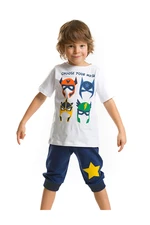 Denokids Mask Gang Boy T-shirt Capri Shorts Set