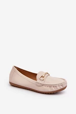 Women's Classic Loafers with Beige Ainslee Decoration