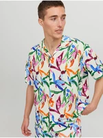 Jack & Jones L Colorful Men's Patterned Short Sleeve Shirt - Men's