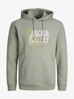 Light Green Men's Hoodie by Jack & Jones Map - Men's