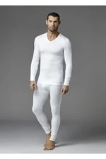 Dagi Ecru V-Neck Men's Long Sleeve Top Thermal Underwear