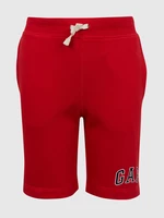 Red boys' shorts with GAP logo