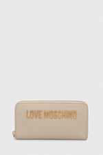 Peněženka Love Moschino béžová barva