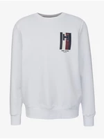 Bílá pánská mikina Tommy Hilfiger Emblem Crewneck