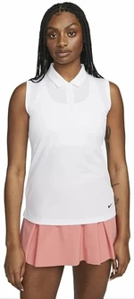 Nike Dri-Fit Victory Womens Sleeveless Golf Polo White/Black S Polo košile
