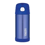 Thermos FUNtainer Dětská termoska s brčkem - modrá 355 ml