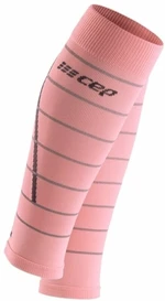 CEP WS401Z Compression Calf Sleeves Reflective Light Pink II Rękawy na łydki dla biegaczy