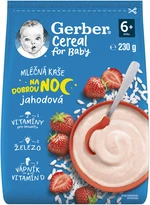 Gerber Cereal mléčná kaše jahodová Dobrou noc 230 g