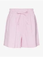 Light pink women's shorts Vero Moda Carmen