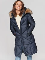 Dámská bunda PERSO PERSO_Coat_BLH211018FX_Navy_Blue