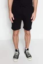 Trendyol Limited Edition Black Regular 100% Cotton Textured Shorts