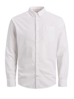 Jack&Jones PLUS Pánska košeľa JJEOXFORD Slim Fit 12190444 White PLUS SIZE 4XL