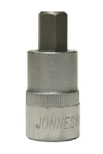 Zástrčné hlavice Imbus, 1/2", velikosti H4-H19, délka 55 mm - JONNESWAY Profil: Imbus, Velikost čtyřhranu: 1/2", Velikost: H7