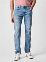 Light Blue Mens Slim Fit Jeans Jeans Hatch - Men