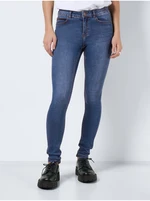 Ciemnoniebieskie damskie jeansy skinny fit Noisy May Billie - Kobieta