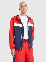 Red-blue Men's Lightweight Hooded Jacket Tommy Jeans Chicago - Men