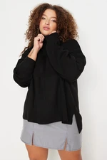 Trendyol Curve Black Slits in the Sides Knitwear Sweater