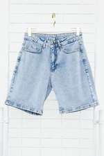 Trendyol Navy Blue Regular Fit Flexible Fabric Denim Shorts