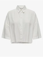 White women's cropped shirt ONLY Astrid
