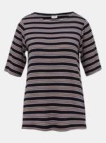 Jacqueline de Yong Camina Dark Blue Striped T-Shirt