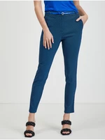 Orsay Černo-modré dámské vzorované kalhoty - Dámské