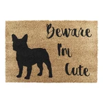 Wycieraczka z włókna kokosowego 40x60 cm Beware I'm Cute French Bulldog – Artsy Doormats