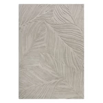 Jasnoszary wełniany dywan 200x290 cm Lino Leaf – Flair Rugs