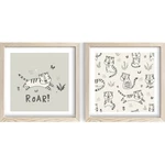 Obrazki dziecięce zestaw 2 szt. 33x68 cm Roar – Wallity