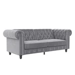 Jasnoszara aksamitna sofa 236 cm Felix – Støraa