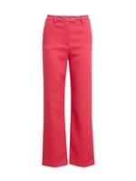 Dark pink women's flared fit pants ORSAY