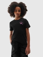 Dívčí hladké tričko - černé