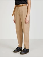 Beige women's trousers with belt Tommy Hilfiger - Women