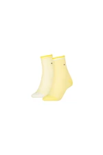 Tommy Hilfiger Socks - TH WOMEN SHORT SOCK 2P COLLEGIATE HONEYCOMB yellow