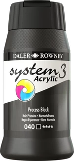 Daler Rowney System3 Peinture acrylique Process Black 500 ml 1 pc