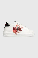 Kožené sneakers boty Karl Lagerfeld KAPRI CNY bílá barva, KL96524F