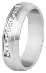 Beneto Exclusive Dámsky prsteň z ocele s kryštálmi SPD03 60 mm