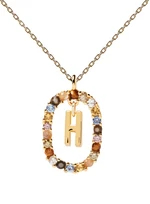 PDPAOLA Krásny pozlátený náhrdelník písmeno "H" LETTERS CO01-267-U (retiazka, prívesok)