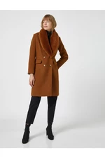 Koton Coat - Brown - Double-breasted