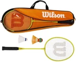 Wilson Junior Badminton Kit Orange/Yellow L3 Bedmintonový set