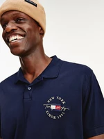 Tommy Hilfiger Icon Logo Interlock Polo triko Modrá