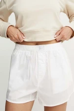 Bavlněné pyžamové šortky Calvin Klein Underwear bílá barva, bavlněná, 000QS7245E