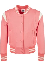 Girls' inset College Sweat Jacket palepink/whitesand