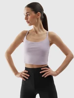 Dámský crop top na jógu z recyklovaných materiálů - fialový