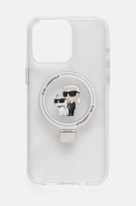 Puzdro na mobil Karl Lagerfeld iPhone 15 Pro Max 6.7 priehľadná farba, KLHMP15XHMRSKCH